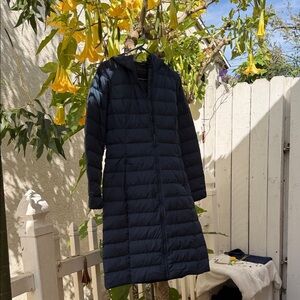 Eddie Bauer Dark Blue Quilted Coat